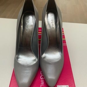 BCBG grey heels